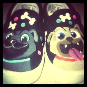 Puppy dog pals hand painted shoes